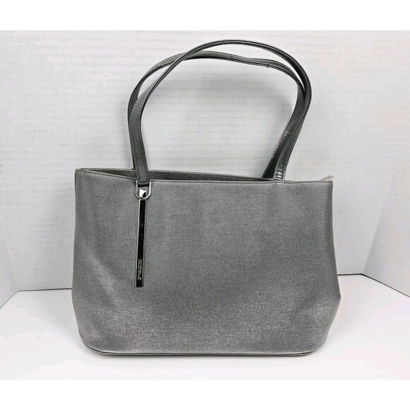 Ungaro Metallic Silver Tote Handbag Purse - Picture 1 of 6